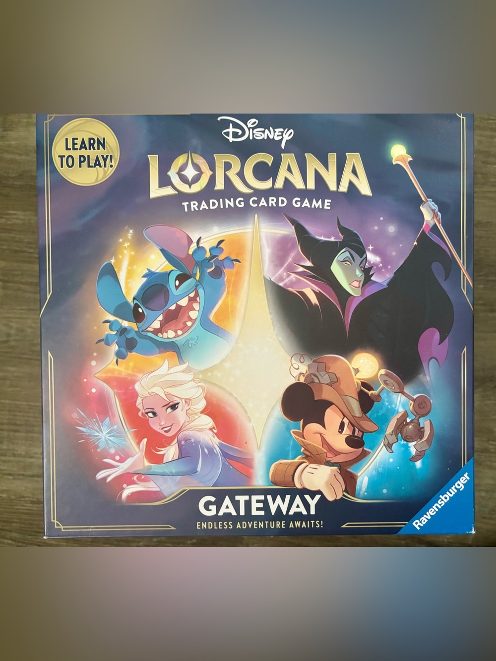 Disney Lorcana Gateway Trading Card Game Box - Blue Purple Gold